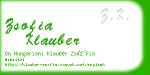 zsofia klauber business card